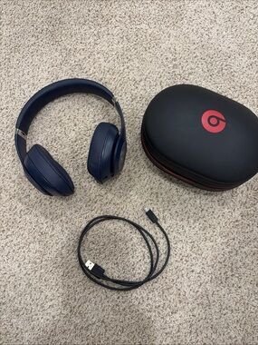Beats by Dre On-Ear Headphones with Carrying Case - Navy and Black
